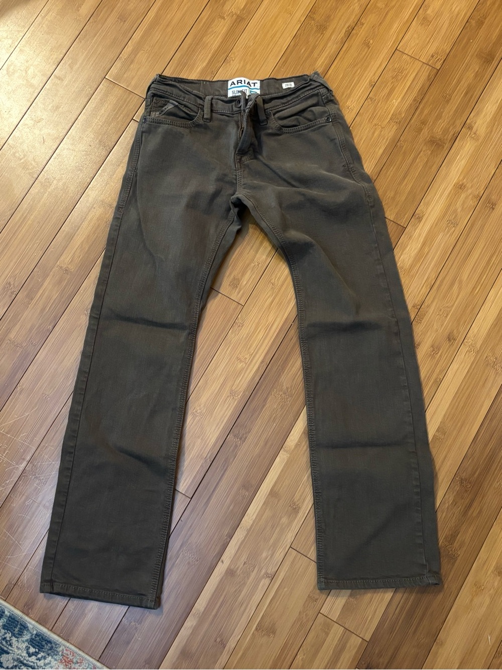Ariat Men's Chocolate Brown Slim Straight Jeans